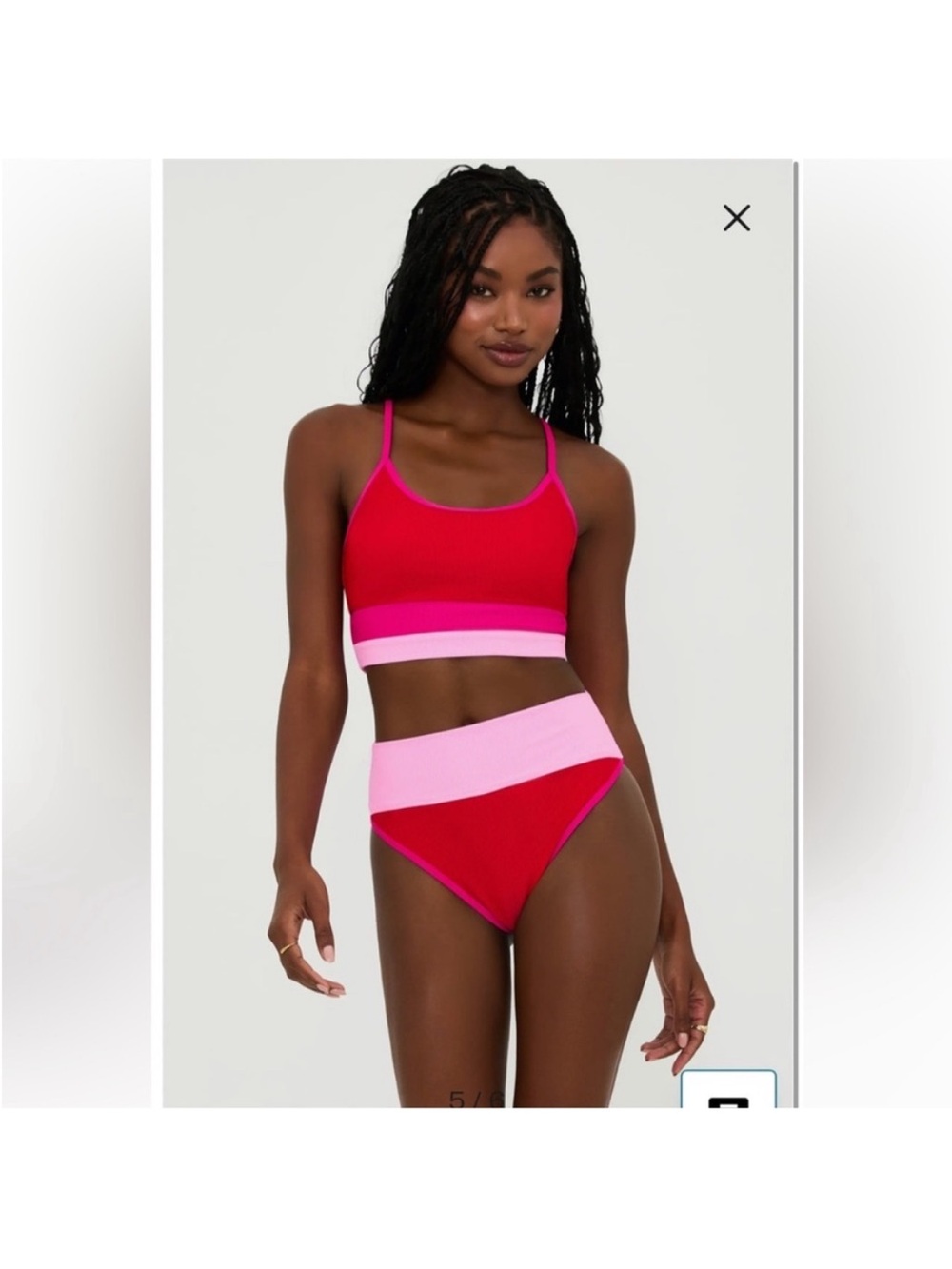 NWT Beach Riot EVA/EMMY COLORBLOCK 2 PIECE SWIMSUIT Size XS